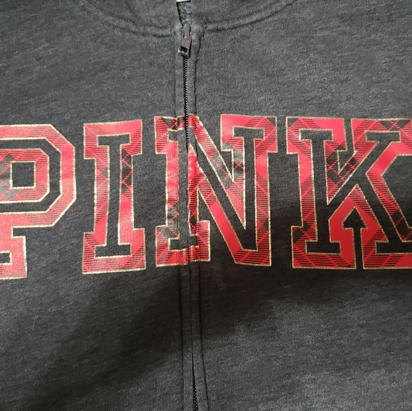 Pink Victoria Secret Hoodie zip up jacket Large - Picture 2 of 3